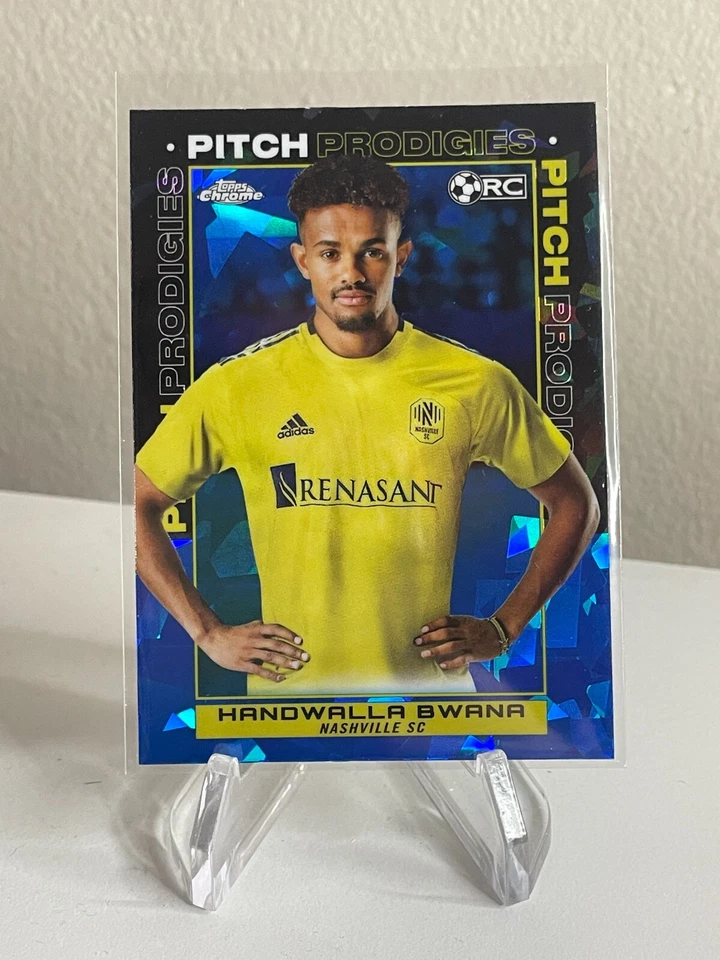 Handwalla Bwana ROOKIE Pitch Prodigies 2021 Topps Chrome SAPPHIRE MLS #192 RC - Image 1 of 2