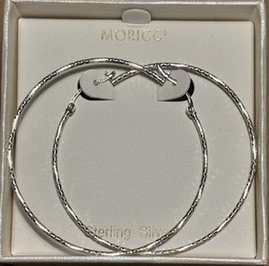 Pendientes de aro Moricci de plata de ley - Imagen 1 de 5
