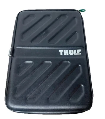 Thule Black 14x10" Laptop Tablet iPad Hardshell Protector Case Travel Zip  - Image 1 of 4