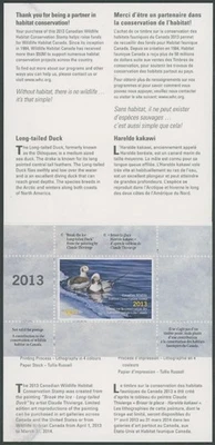 2013 CANADA FEDERAL WILDLIFE HABITAT CONSERVATION, BLUE-WINGED TEAL, VD.#FWH30 - Image 1 of 2