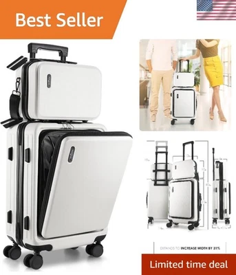 Airline Approved 22 Inch Carry-On Luggage - Hard Shell with TSA Lock & Wheels - Image 1 of 4