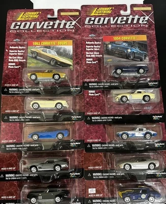 10X 1:64 Cars Johnny Lightning Classic Chevy Corvette Collection Diecast Lot NEW - Image 1 of 4