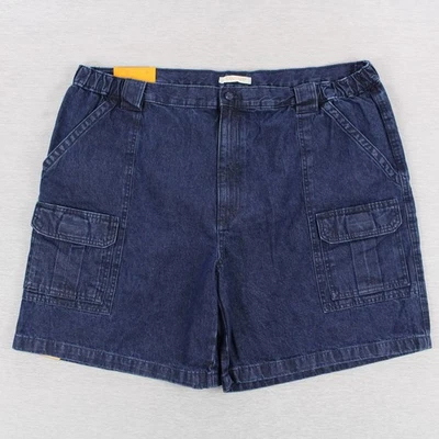 Savane 8" Hiking Shorts Mens Size 44 Denim Cotton Cargo Pockets - Image 1 of 4