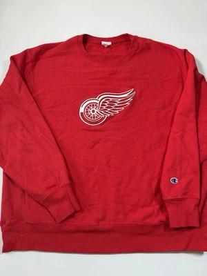 Sudadera Detroit Red Wings Para Hombres XL Roja Campeón Tejido Inverso Cuello Redondo NHL Foto 1 de 4