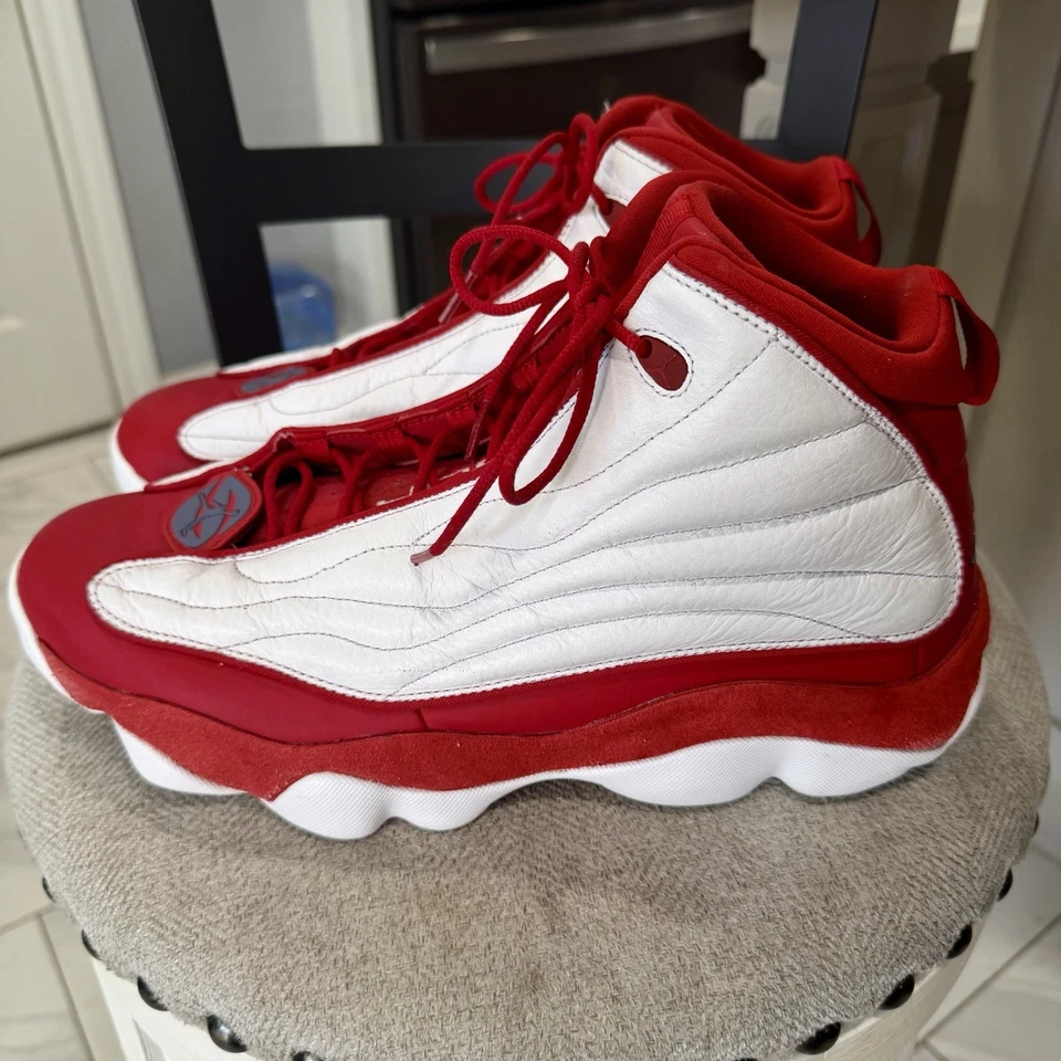 Jordan Pro Fuerte Rojo Universitario Hombre Zapatos Tenis Atléticos 407285-604 Talla 13 Foto 1 de 4