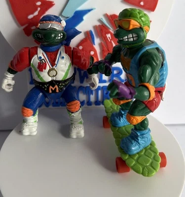 TEENAGE MUTANT NINJA TURTLES HOT DOGGIN’ SKATEBOARD MIKE 1991 PLAYMATES TMNT Foto 1 de 4