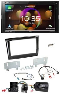 JVC DAB Lenkrad 2DIN Bluetooth USB Autoradio für Fiat Doblo ab 15 Mini-ISO piano - Bild 1 von 12