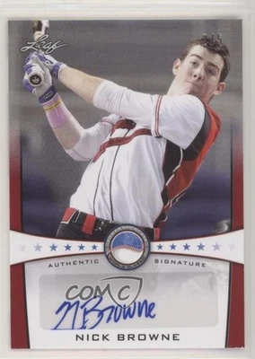 2013 Leaf Power Showcase Auto Red /5 Nick Browne #PSA-NB1 - Image 1 of 2