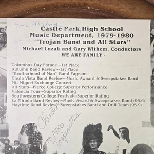 Vtg Castle Park High School Chula Vista CA Trojan Band 1979-1980 LP Vinyl Record - Picture 1 of 8