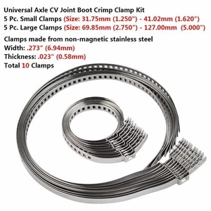 Crimp Clamp Kit Joints Boot Kit Part Stainless Steel 10PCS Accessories - Picture 1 of 12