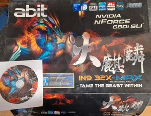 abit IN9 32X-MAX LGA-775 Motherboard gaming retro boxed computer pc board game - Picture 1 of 3