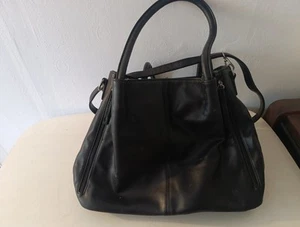 Handtasche Damen Schwarz Leder - Bild 1 von 3