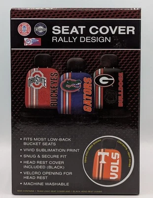 Capa de assento Tennessee Volunteers design de rali para assentos tipo caçamba NOVA - Imagem 1 de 4