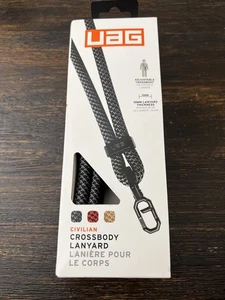 UAG Crossbody Phone Lanyard 10mm for iPhone Cases, Civilian Graphite/Black NEW! - Picture 1 of 6