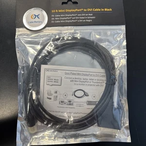 Cable Matters Mini DisplayPort to DVI Cable (Mini DP to DVI Cable) Black 10 Ft - Picture 1 of 1