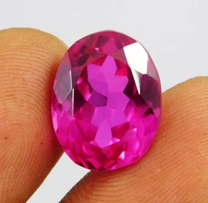 Natural 13.35 Ct Flawless Burmese Pink Ruby Oval Cut Certified Loose Gemstone - Picture 1 of 9
