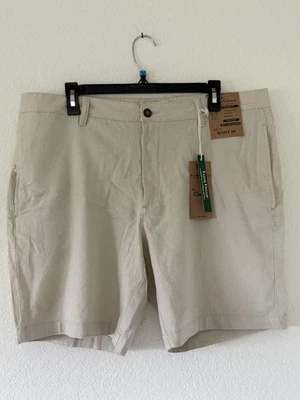 Tailor Vintage Chino Shorts Men's Size 36 Stone Khaki Linen Cotton NWT - Image 1 of 4
