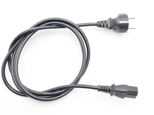 STRAIGHT ANGLE EU POWER CABLE PLUG SHENG AC EXTENSION CORD 1.8m 6ft CEE C13 - Picture 1 of 6