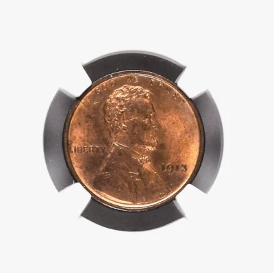 1913 Lincoln Cent NGC detalhes não circulados - Imagem 1 de 4