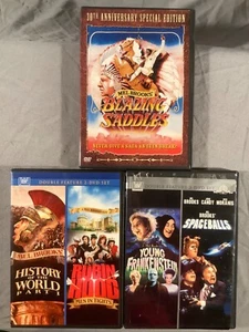 Mel Brooks 5DVDs Blazing Saddles/Young Frankenstein/Robin Hood/Spaceballs/Histor - Picture 1 of 4