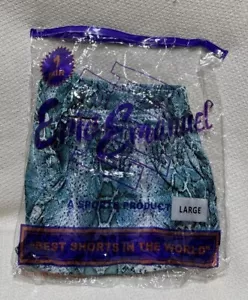 Eric Emanuel Basic Shorts blau Schuppen Größe Erwachsene Large New York USA 6" Schrittlänge - Bild 1 von 11
