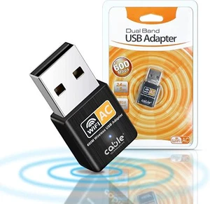 Chiavetta Wifi Usb Dual Band 2.4/5GHz, Antenna 600 mbps, Adattatore di Rete - Photo 1/7