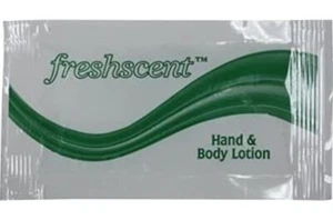 (100 PACKET) FRESHSCENT HAND/BODY LOTION 0.25 oz PACKET MOTEL/TRAVEL SZ/USA MADE - Picture 1 of 6