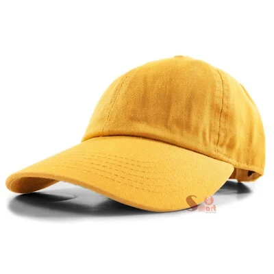 Gorra de béisbol estilo polo lisa de algodón lavado ajustable para hombre y mujer Foto 1 de 4