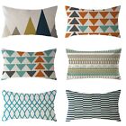 Minimalist Cushion Home Geometric Linen 30x50cm Cover Case Pillow Case For Bed