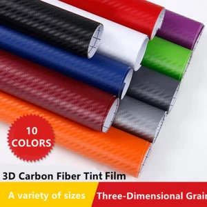 Decal Paper 3D Carbon Fiber Vinyl Waterproof Roll Film Car Wrap Sheet Sticker - Picture 1 of 22