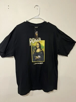 Футболка с коротким рукавом покер игры день классика Мона Лиза - Изображение 1 из 4