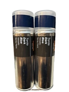 TOYOTA DARK BLUE METALLIC SPRAY PAINT 300ML HALFORDS CANS X2 - Picture 1 of 3