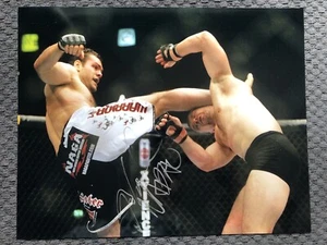 Gabriel Gonzaga 11x14 Head Kick On Cro Cop Autograph Signed Glove Ufc MMA Legend - Picture 1 of 1
