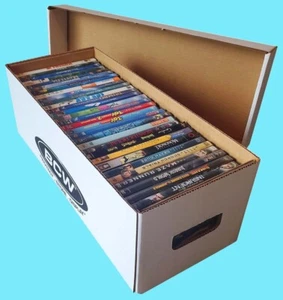 1 BCW CARDBOARD MEDIA STORAGE BOX with LID stackable dvd video game manga cd - Picture 1 of 4