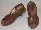 Clarks Softwear Brown Leather Open Toe Block Heel Slingback Sandals - Size UK 6