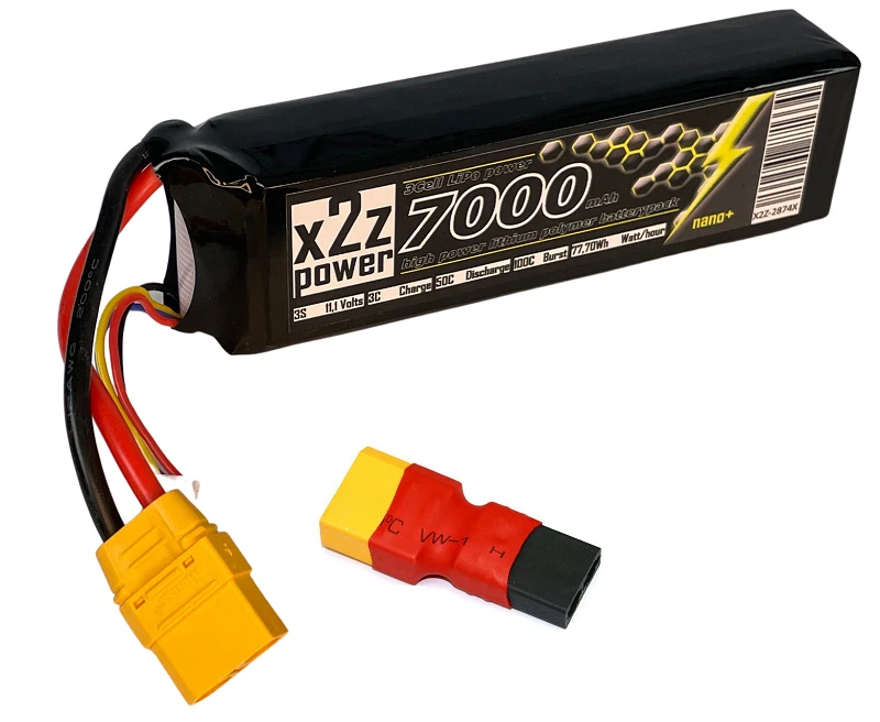 X2Z Power Racing X2Z-2874X LiPo Akku 50C 7000Mah 3S 11,1V TRX Stecker für Traxxa - Bild 1 von 1