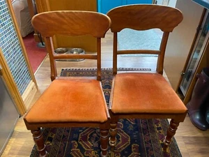 2 Antique dining chairs - Picture 1 of 5