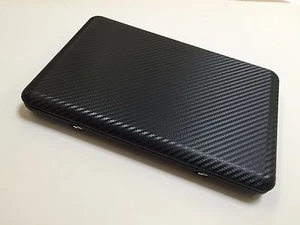 Black Carbon Fiber Laptop Skin Notebook Decal Vinyl Sticker Lid For up to 15" PC - Picture 1 of 5