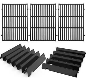 66096 Cast Iron Cooking Grates and 66796 Flavorizer Bars for Weber Genesis II...