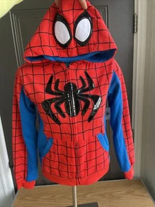 Neu Disney Store Marvel Spider-Man Kostüm Hoodie Jacke Reißverschluss Jungen His Friends XL - Bild 1 von 17