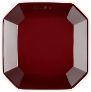 Le Creuset Octagon Square Plate 22cm Rhone Stoneware Microwave Oven Safe JPN New - Picture 1 of 7