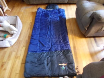 Ozark Trail  40F Cool Weather Sleeping Bag Blue 75x33 in - Headrest, Warmfoot - Image 1 of 4