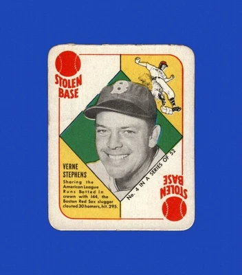 1951 Topps Red Backs Set-Break # 4 Vern Stephens baja calidad (arruga) *GMCARDS* Foto 1 de 2