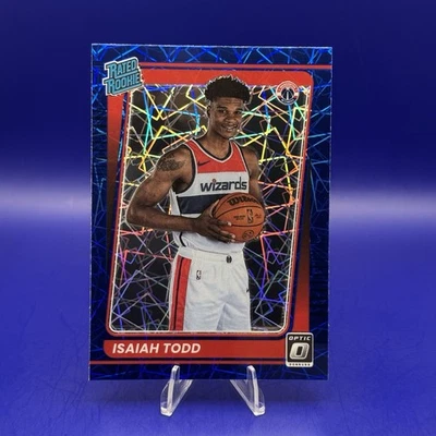 2021-22 Panini Donruss Optic Isaiah Todd Blue Velocity #187 Rookie RC Wizards - Image 1 of 3