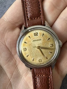 Vintage Movado Borgel case nice patina manual winding - Picture 1 of 14