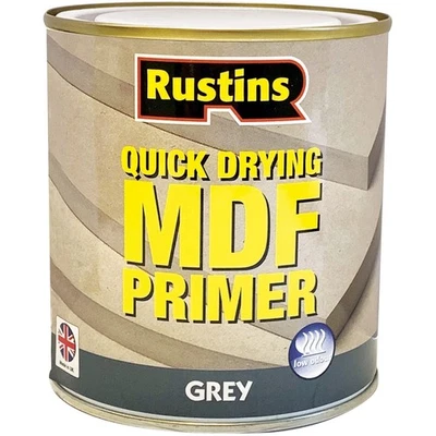 Rustins Quick Drying MDF Primer Grey 500ml - Image 1 of 2