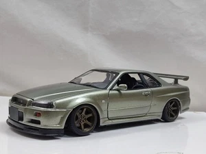 Motormax 1/18 Nissan Skyline R34 GTR Millennium Jade Custom modified  - Picture 1 of 12