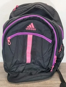 Adidas Load Spring Backpack Laptop School Sports Travel Hiking Black-Pink-Purple - Picture 1 of 10