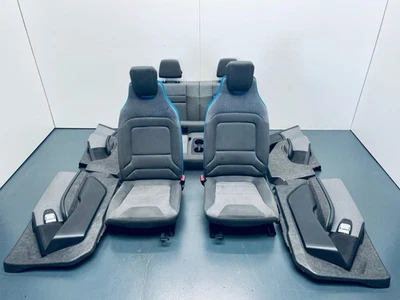 BMW i3 L01 2014-2022 Grey & Blue Heated Fabric Interior Seats & Door Cards #094 - Image 1 of 4