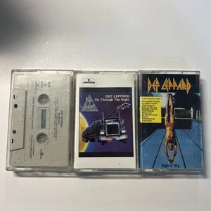 Def Leppard 3 Cassette Lot (High n Dry, pyromania, through the night) read desc. - Picture 1 of 7